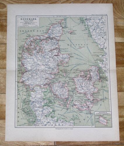 1892 ORIGINAL ANTIQUE MAP OF DENMARK SCHLESWIG HOLSTEIN GERMANY EBay