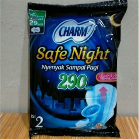 Jual Pembalut Charm Safe Night Wings 29cm Isi 2pads 1 Renceng Isi