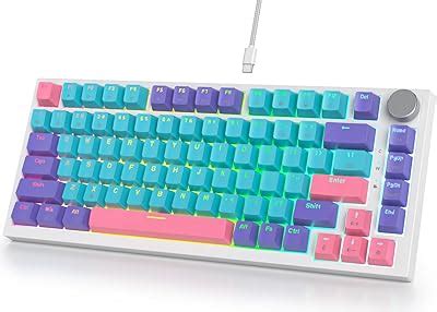 Amazon Fogruaden Wired Hot Swappable Percent Mechanical Keyboard Red Switch Tkl Pink