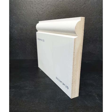 White Primed Skirting Board Torus Pattern