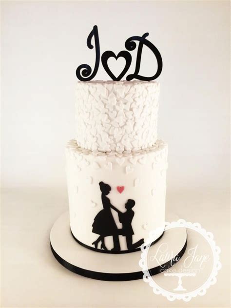 Silhouette Engagement Cake Cakes And Cake Decorating ~ Daily