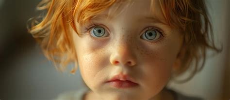 Premium Photo | Close Up of Child With Blue Eyes