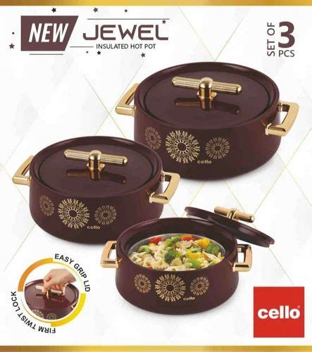 Ml Cello Jewel Insulated Hot Pot Casserole Set At Best Price In