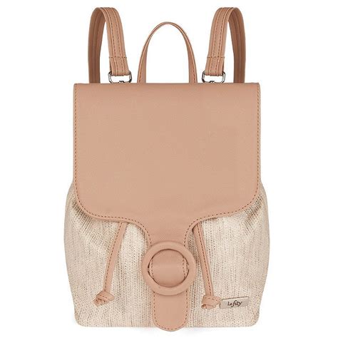 Bolsa Mochila Cor Nude Lefity Bolsas Acessórios