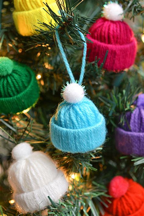 Mini Yarn Hats Ornaments Diy Christmas Ornaments Artofit