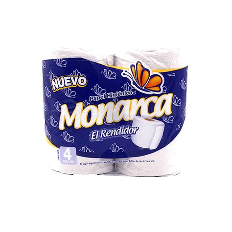 Papel Higienico Monarca 4 Rollos 605 Hojas Dobles Super Alfred