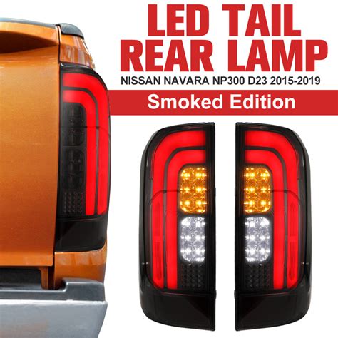 Led Tail Rear Lights Lamp Smoked For Nissan Navara Np D