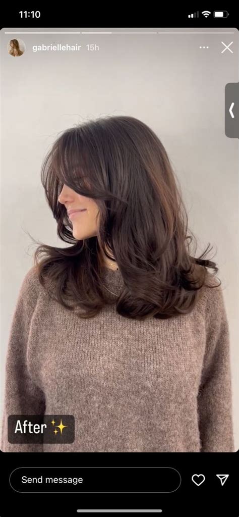 Brunette Trendy Blowout Brunette Mid Length Hair Haircuts For Medium Hair Hairstyles For
