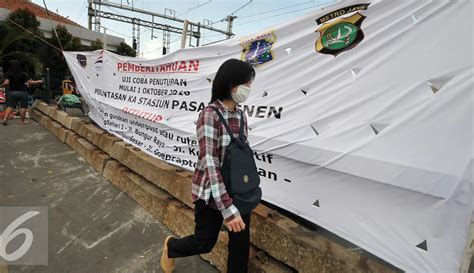 Uji Coba Penutupan Pintu Perlintasan Ka Senen Foto Liputan