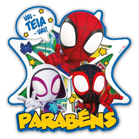 Topo De Bolo Infantil Spidey E Seus Amigos Espetaculares Regina