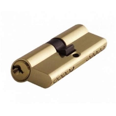 Euro Profile Cylinder Lock Solid Brass 70 Mm 30 X10 X 30 Mm Polished Brass