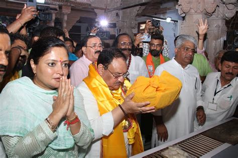 Bjp National President Shri Jp Nadda Offered Prayers At Dwarakadheesh