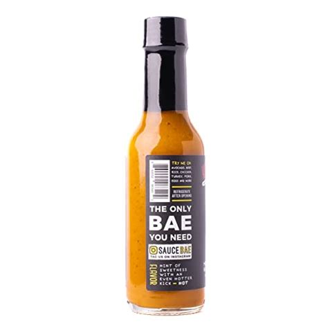 Sauce Bae Hotter Habanero All Natural Hot Sauce 5 Fl Oz Hint Of