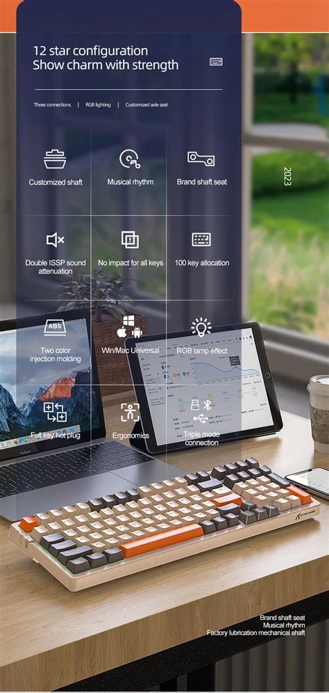 Attack Shark K98 Mechanical Keyboard Rgb Backlight 100 Keys Wireless ...