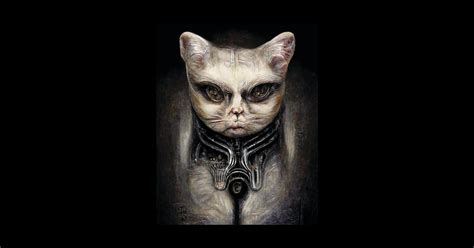 Giger Cat H R Giger Sticker Teepublic