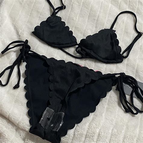 Scalloped Triangle Bikini Set South Beach Depop
