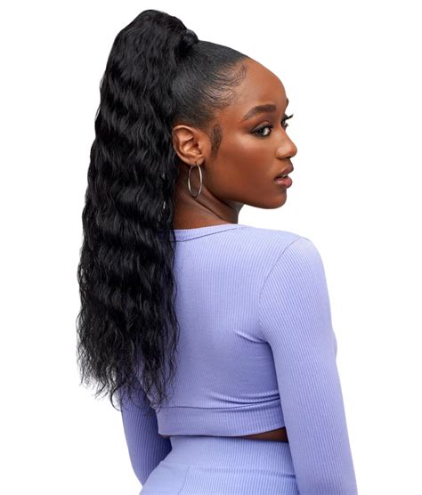loose wave ponytail lex plush