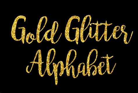 Papercraft Instant Digital Download Glitter Gold Bling Letters And Numbers Clip Art Sparkling