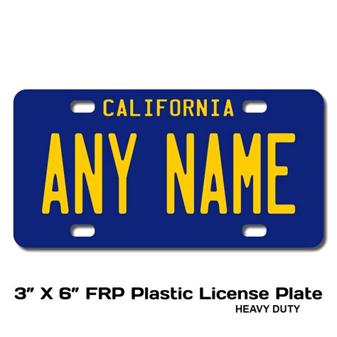 California Replica State License Plate for Bikes, Bicycles, ATVs, Cart ...