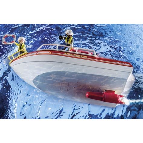 Playmobil Action Heroes Bateau De Sauvetage Et Pompiers