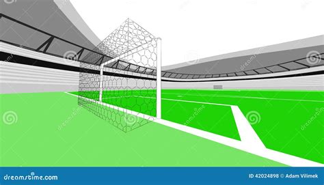 Football Stadium Goal View Design of My Own Stock Vector - Illustration ...