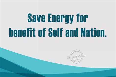 Energy Conservation Slogans