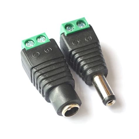 10PCS 5521 Male Female DC Connector 5 5mm 2 1mm Power Jack Adapter Plug