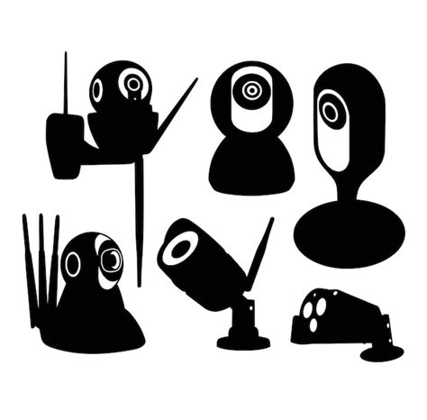 Premium Vector Cctv Camera Silhouette