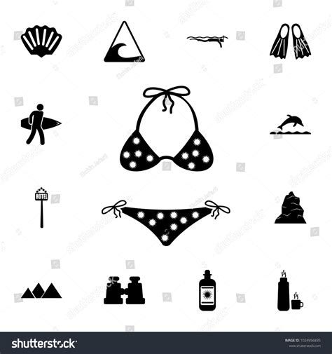 Bikini Swimsuit Icon Set Tourism Icons Shutterstock
