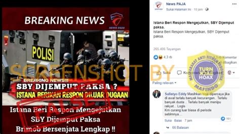 CEK FAKTA Beredar Foto Dengan Narasi SBY Dijemput Paksa Brimob