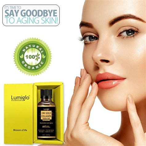 Lumiglo 24k Gold Collagen Serum Anti Aging And Anti Wrinkle