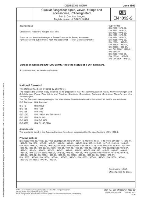 DIN EN 1092-2