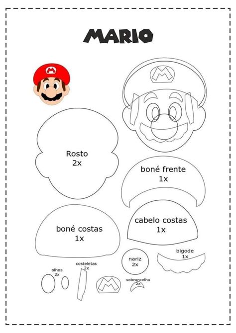 Pin De Dorita Rico En Printables Peluches De Mario Bros Pastel De