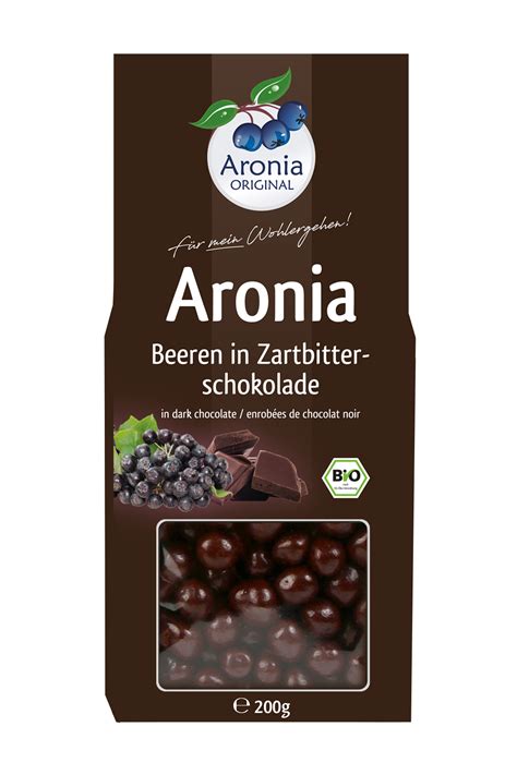 Aronia ORIGINAL Bio Aroniabeeren In Zartbitterschokolade 6 X 200g