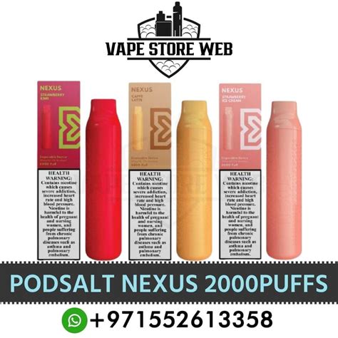 Best Podsalt Nexus 2000 Puffs Disposable Vape 20Mg In UAE