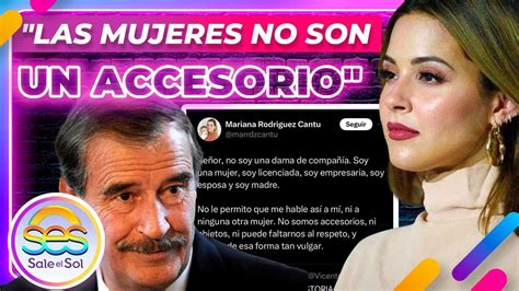 Vicente Fox llama dama de compañía a Mariana Rodríguez y ella le