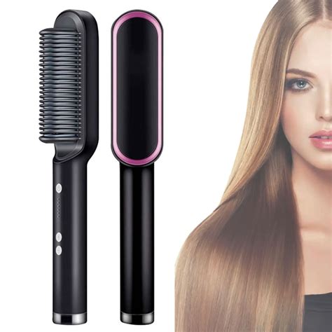 Escova Alisadora Bivolt Em Alisa Hidrata Modela Alinha E Anti Frizz