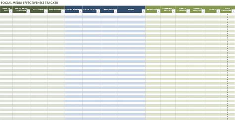 Social Media Planning Spreadsheet — db-excel.com