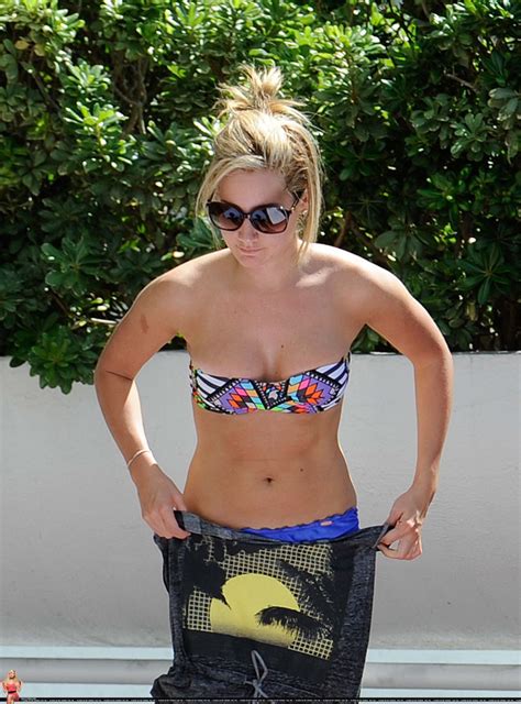 Ashley Tisdale Wearing Sexy Bikini Poolside In Miami Porn Pictures XXX Photos Sex Images