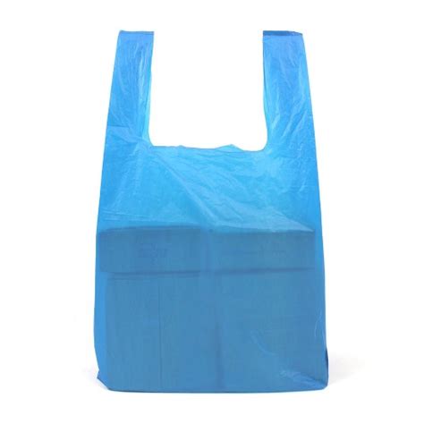 Large Blue Recycled Vest Carrier Bags Per Pack Plastic Carrier Bags