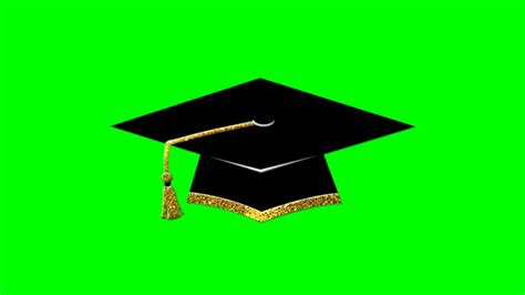 Graduation Hat Animated Green Screen । Green Screen Graduate Caps