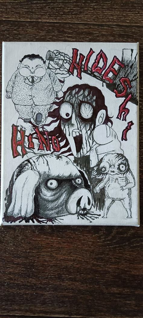 My sister just finished this Hideshi Hino fan art : r/horrormanga