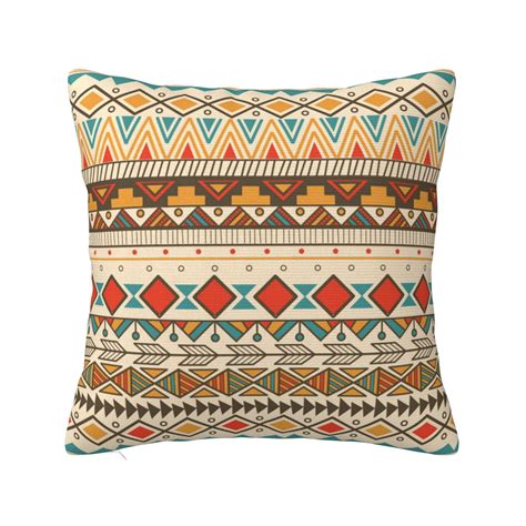 ZICANCN Bohemian Ethnic Abstract Floral Throw Pillow Covers Bed Couch