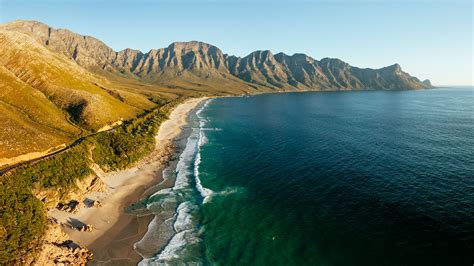 Aerial view of Kogel Bay beach, Western Cape, South Africa | Windows ...