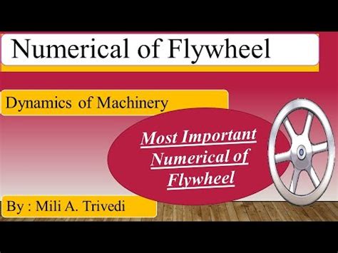 L 5 DOM Numerical Based On Turning Moment Diagram Flywheel Mili