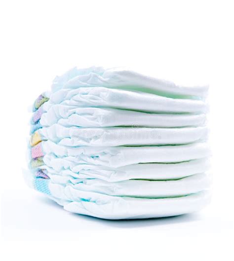 Stack Of Diapers At The Nursery Stock Photo Image Of Background