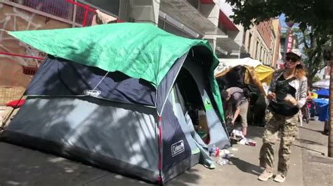 A Walking Tour Of Vancouver East Hastings Tents On The Street July 2022