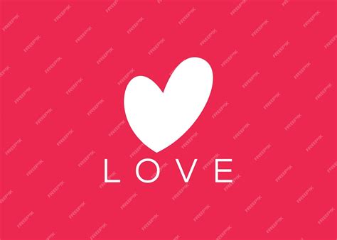 Premium Vector Minimalist Love Logo Design Vector Template Creative Red Heart Shape Logo