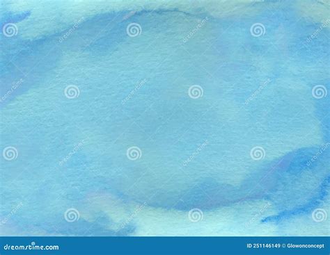 Watery Blue Watercolor Full Background Paper And Paint Texture