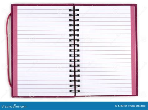 Opened Spiral Notebook Stock Image Image Of Book Note 1737401